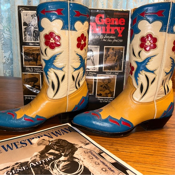 Bluebird Cowboy Boots Montana New Old Stock Gene Autry Centennial Women 7.5 - Picture 7 of 13